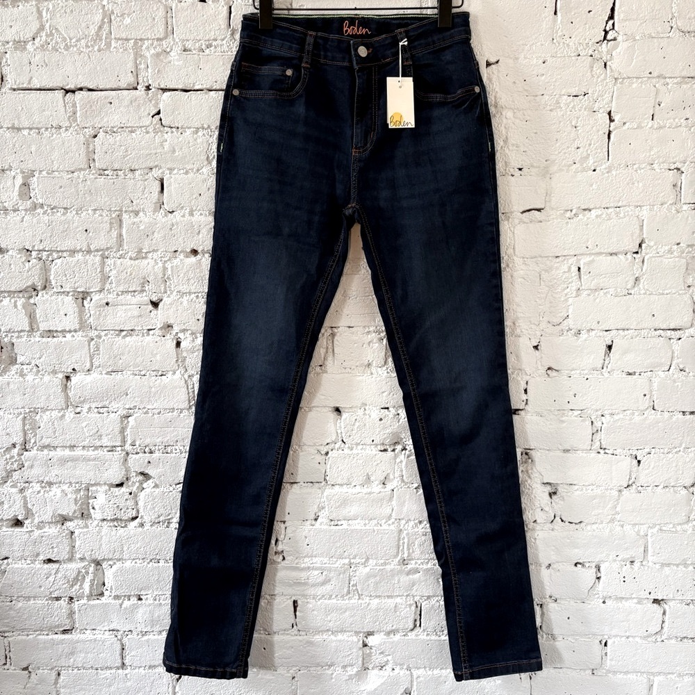 NWT Boden Boys’ Dark Blue Adventure-Flex Slim Jeans, size 14 Long